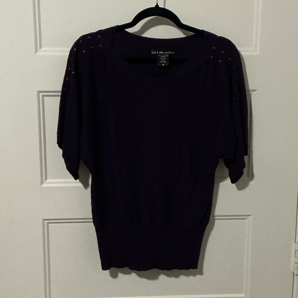 United States Sweaters Dark Purple Blouse